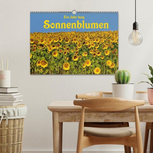 Produktbild: Ein Jahr lang Sonnenblumen (Wandkalender 2026 DIN A3 quer), CALVENDO Monatskalender