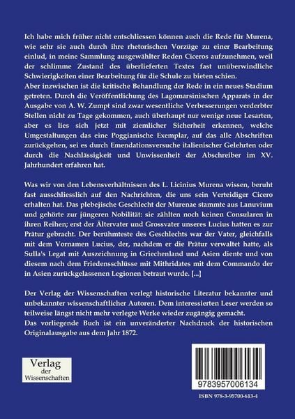Produktbild: Ciceros Rede f&uuml;r L. Murena