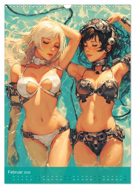 Produktbild: Manga-Comics. Cyberpunk Anime. Science Fiction Girls (Wandkalender 2026 DIN A3 hoch), CALVENDO Monatskalender