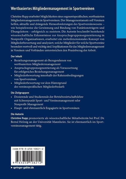 Produktbild: Wertbasiertes Mitgliedermanagement in Sportvereinen