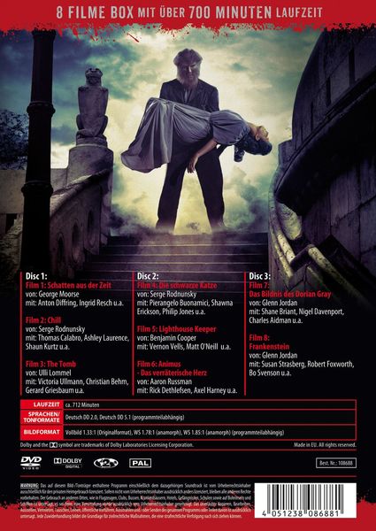 Produktbild: Phantastische Filme - Meisterwerke von E.A.Poe, H.P.Lovecraft, M.W.Shelley, Oscar Wilde [3 DVDs]