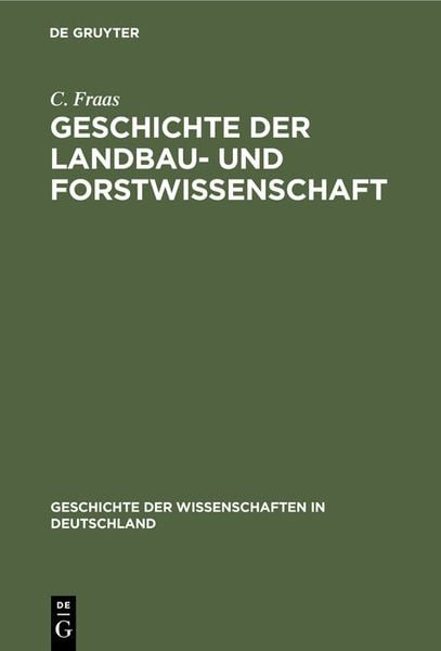 Produktbild: Geschichte der Landbau- und Forstwissenschaft