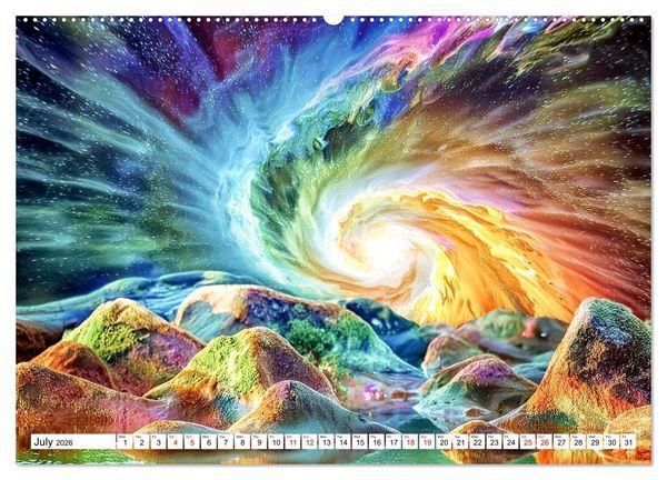 Produktbild: Braun, W: Psychedelic Landscapes (Wall Calendar 2026 DIN A2