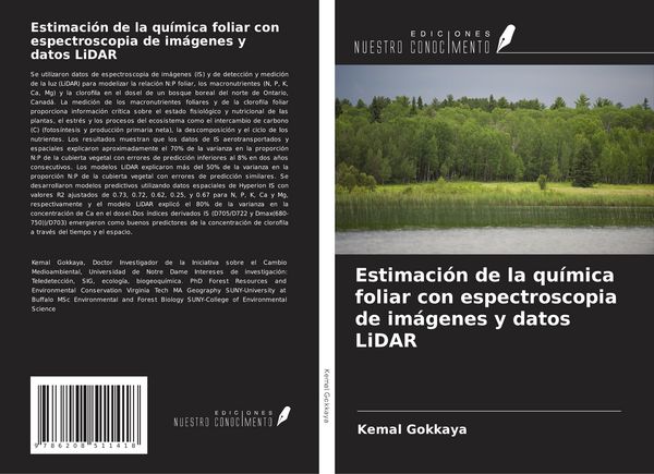 Produktbild: Estimaci&oacute;n de la qu&iacute;mica foliar con espectroscopia de im&aacute;genes y datos LiDAR