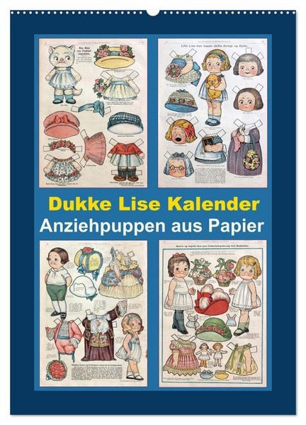 Produktbild: Dukke Lise Kalender - Anziehpuppen aus Papier (Wandkalender 2026 DIN A2 hoch), CALVENDO Monatskalender