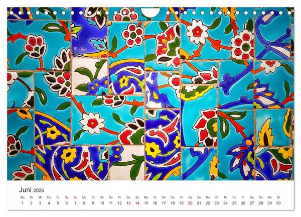Produktbild: Kunstvolle Mosaike (Wandkalender 2026 DIN A4 quer), CALVENDO Monatskalender