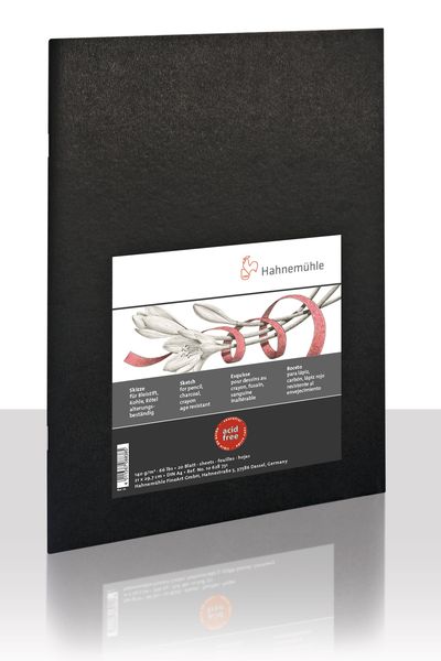 Produktbild: Hahnem&uuml;hle Papier Sketch Booklet Black, DIN A 4, 140 g/m&sup2;