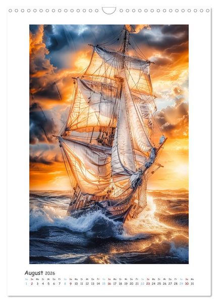 Produktbild: Segelnde Sch&ouml;nheit (Wandkalender 2026 DIN A3 hoch), CALVENDO Monatskalender