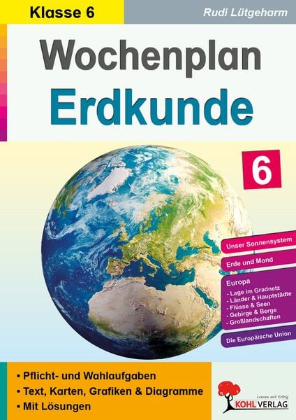 Produktbild: Wochenplan Erdkunde / Klasse 6