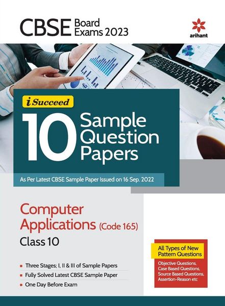 Produktbild: CBSE Board Exam 2023 I-Succeed 10 Sample Question Papers Computer Applications (Code 165) Class 10