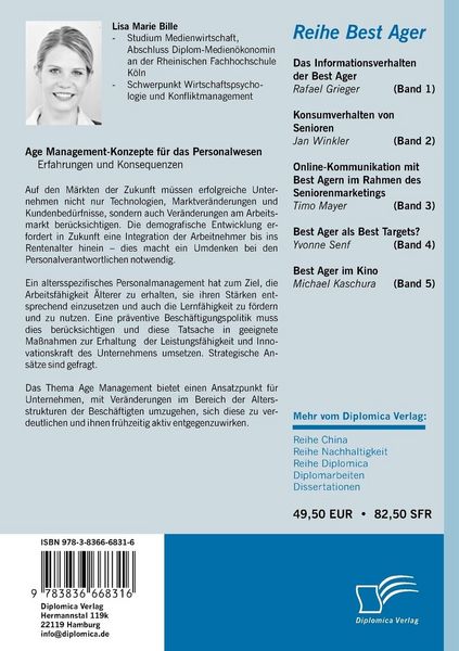 Produktbild: Age Management-Konzepte f&uuml;r das Personalwesen