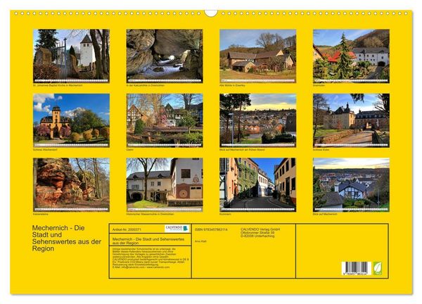 Produktbild: Mechernich - Die Stadt und Sehenswertes aus der Region (Wandkalender 2026 DIN A2 quer), CALVENDO Monatskalender