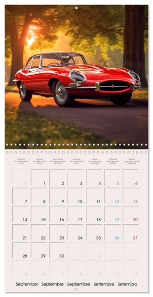 Produktbild: Voitures de course anciennes (Calendrier mural carr&eacute; 2026 30x30 cm) Calendrier double avec une page pour vos prises de notes