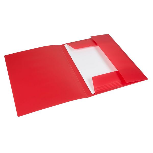 Produktbild: Idena Sammelmappe PP mit Gummizug transluzent rot DIN A3