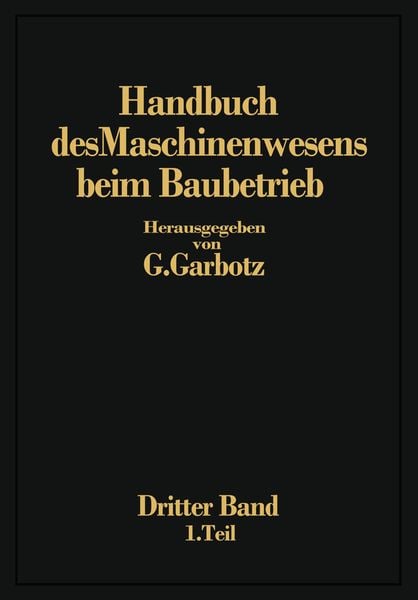 Produktbild: Handbuch des Maschinenwesens beim Baubetrieb