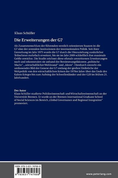 Produktbild: Die Erweiterungen der G7
