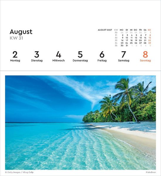 Produktbild: Urlaubsfeeling - KUNTH Postkartenkalender 2027