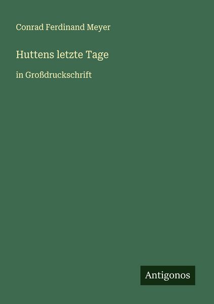 Produktbild: Huttens letzte Tage
