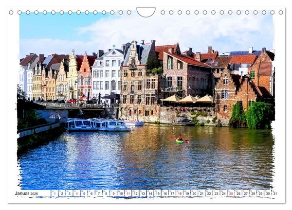 Produktbild: Spaziergang durch Gent (Wandkalender 2026 DIN A4 quer), CALVENDO Monatskalender