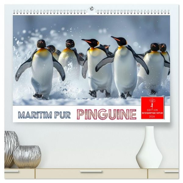 Produktbild: Maritim pur - Pinguine (hochwertiger Premium Wandkalender 2026 DIN A2 quer), Kunstdruck in Hochglanz