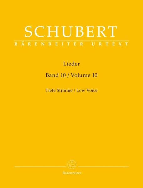 Produktbild: Schubert, F: Lieder, Band 10 f&uuml;r tiefe Stimme