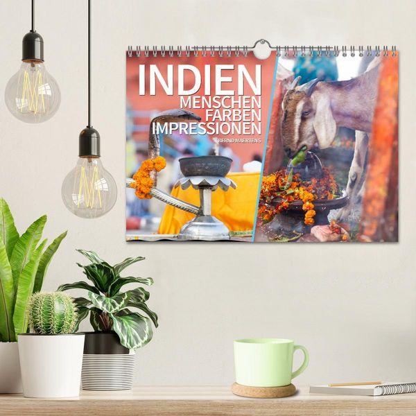 Produktbild: INDIEN Menschen Farben Impressionen (Wandkalender 2026 DIN A4 quer), CALVENDO Monatskalender