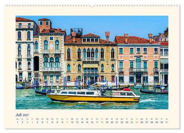 Produktbild: Venedig, die zeitlos Elegante (hochwertiger Premium Wandkalender 2027 DIN A2 quer), Kunstdruck in Hochglanz