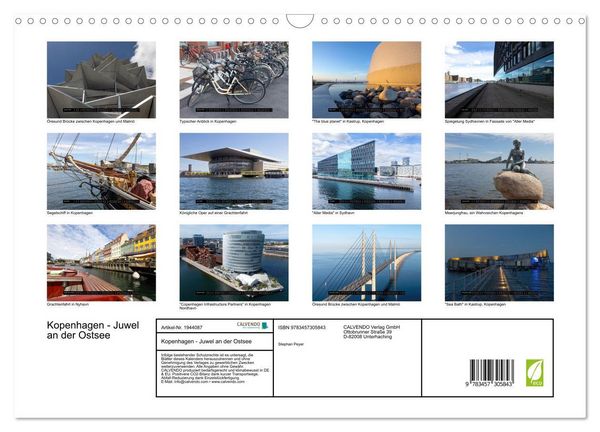 Produktbild: Kopenhagen - Juwel an der Ostsee (Wandkalender 2026 DIN A3 quer), CALVENDO Monatskalender