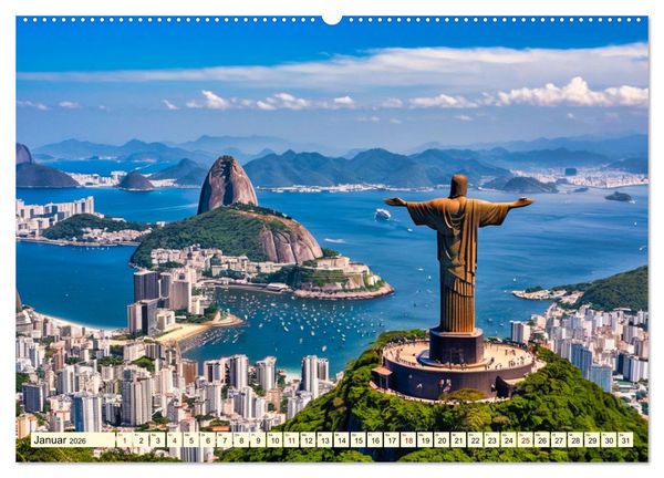 Produktbild: Typisch Brasilien (hochwertiger Premium Wandkalender 2026 DIN A2 quer), Kunstdruck in Hochglanz