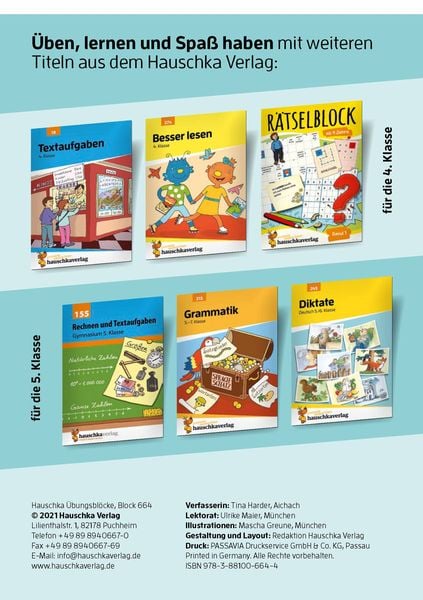 Produktbild: Mathe und Deutsch 4. Klasse &Uuml;bungsblock