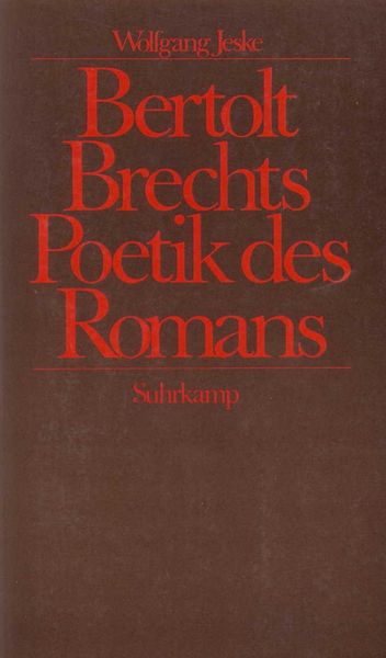 Produktbild: Bertolt Brechts Poetik des Romans