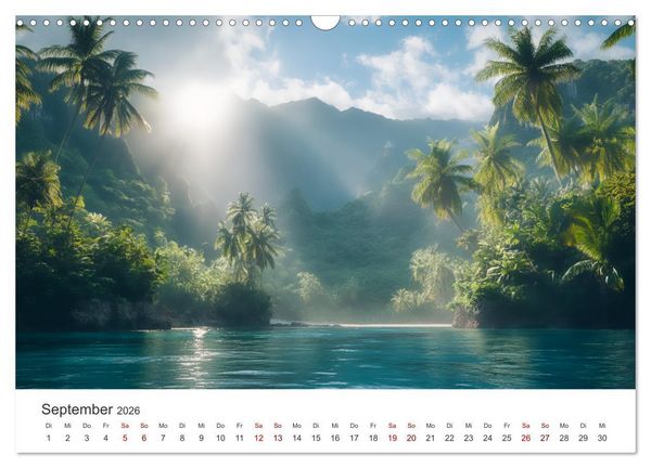 Produktbild: Sehnsucht nach dem Paradies - Tropische Inseltr&auml;ume (Wandkalender 2026 DIN A3 quer), CALVENDO Monatskalender