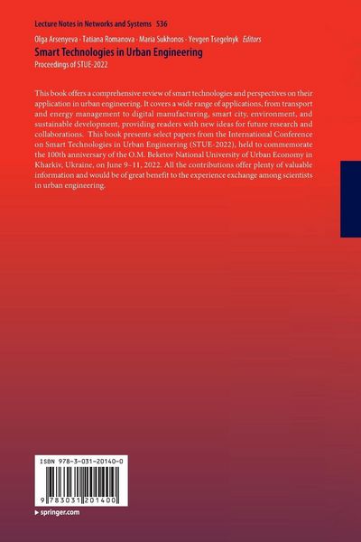 Produktbild: Smart Technologies in Urban Engineering
