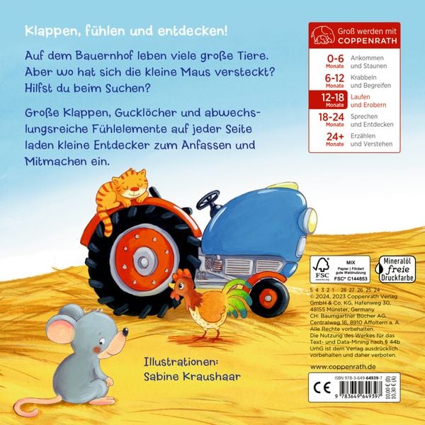 Produktbild: Mein 1. Guckloch-F&uuml;hlbuch: Kl.Maus, wo bist du? (F&uuml;hl.&beg.)