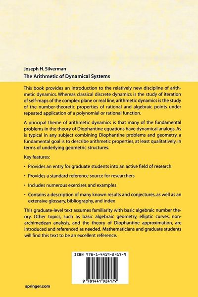 Produktbild: The Arithmetic of Dynamical Systems