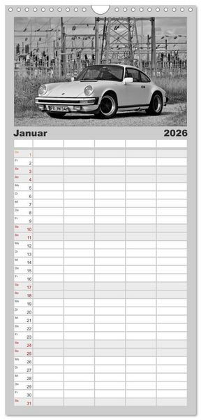 Produktbild: Familienplaner 2026 - Porsche 911 SC mit 5 Spalten (Wandkalender, 21 x 45 cm) CALVENDO