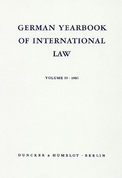 Produktbild: German Yearbook of International Law - Jahrbuch f&uuml;r Internationales Recht.