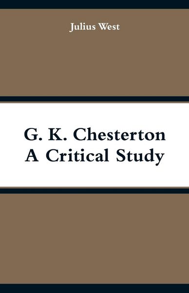 Produktbild: G. K. Chesterton, A Critical Study