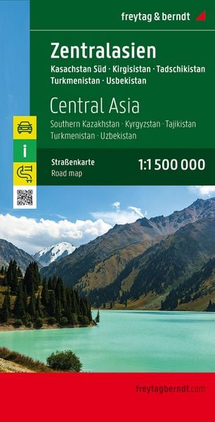 Zentralasien - Kasachstan Süd - Kirgisistan - Tadschikistan -Turkmenistan - Usbekistan 1 : 1.500.000 Autokarte, Sonstige von , KOMPASS freytag und