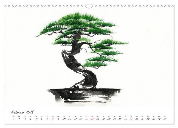 Produktbild: Asiatische Tuschmalerei (Wandkalender 2026 DIN A3 quer), CALVENDO Monatskalender