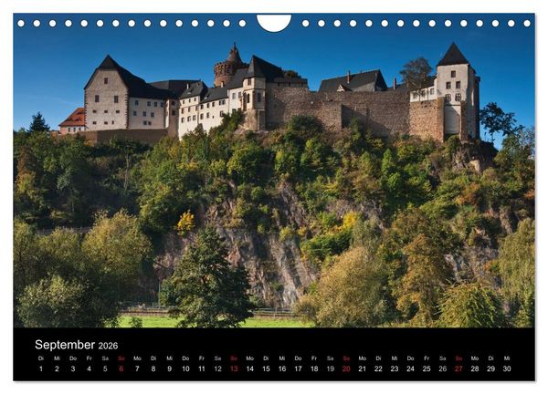 Produktbild: S&auml;chsische Burgen und Schl&ouml;sser (Wandkalender 2026 DIN A4 quer), CALVENDO Monatskalender