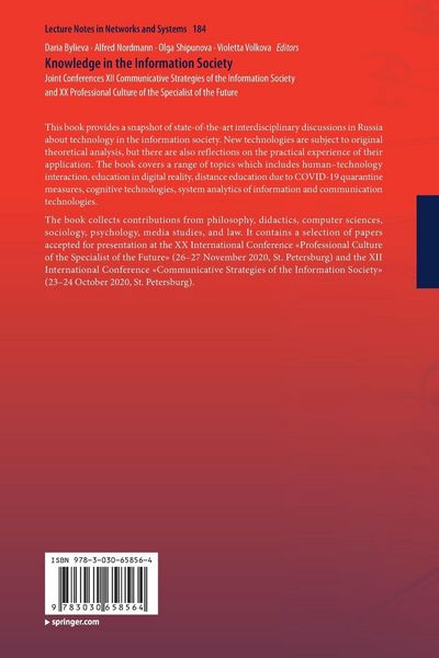 Produktbild: Knowledge in the Information Society