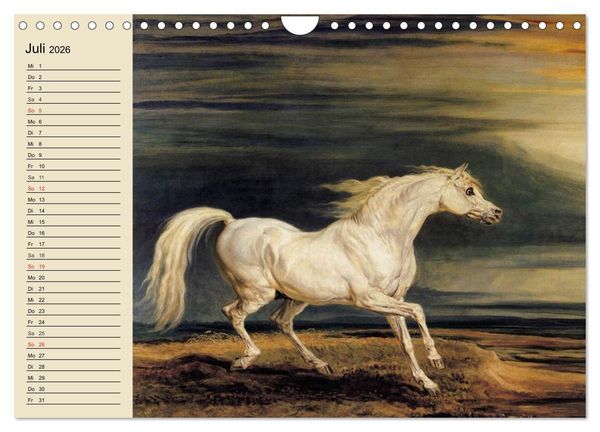 Produktbild: Pferde-&Ouml;lgem&auml;lde. Die Kunst der alten Meister (Wandkalender 2026 DIN A4 quer), CALVENDO Monatskalender