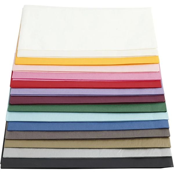 Produktbild: Creativ Company Seidenpapier, 50x70 cm, 17 g, Sortierte, Farben, 15x2 Blatt