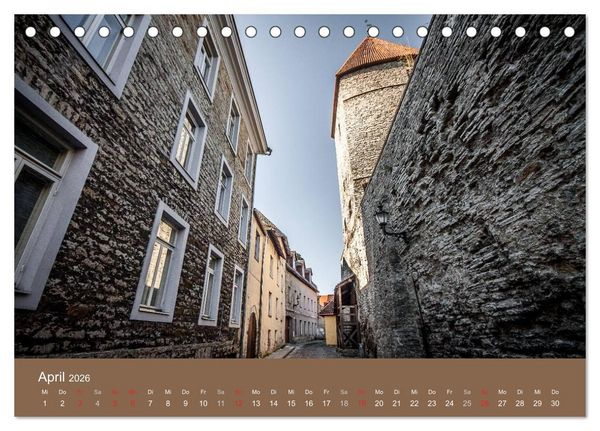 Produktbild: Tallinn - Streifzug durch die Altstadt (Tischkalender 2026 DIN A5 quer), CALVENDO Monatskalender