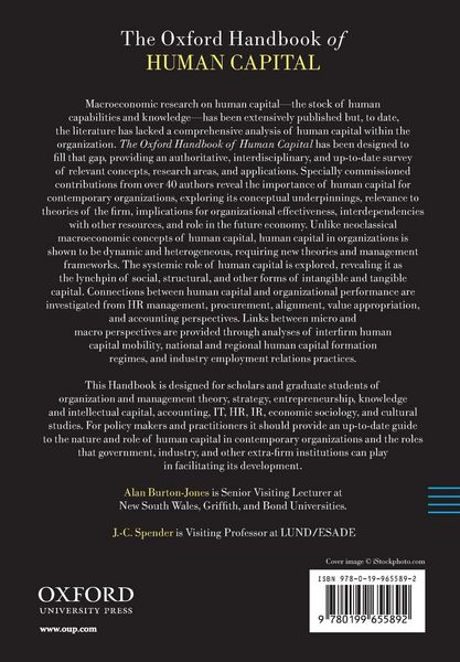 Produktbild: The Oxford Handbook of Human Capital