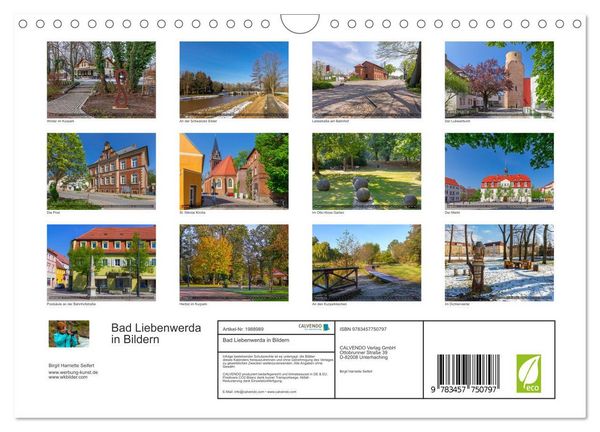Produktbild: Bad Liebenwerda in Bildern (Wandkalender 2026 DIN A4 quer), CALVENDO Monatskalender