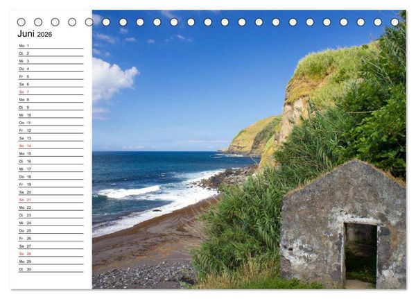 Produktbild: Azoren - S&atilde;o Miguel (Tischkalender 2026 DIN A5 quer), CALVENDO Monatskalender