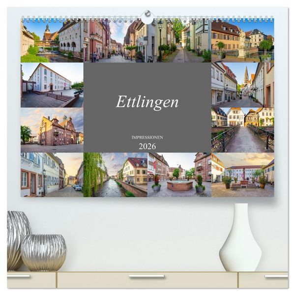 Produktbild: Ettlingen Impressionen (hochwertiger Premium Wandkalender 2026 DIN A2 quer), Kunstdruck in Hochglanz