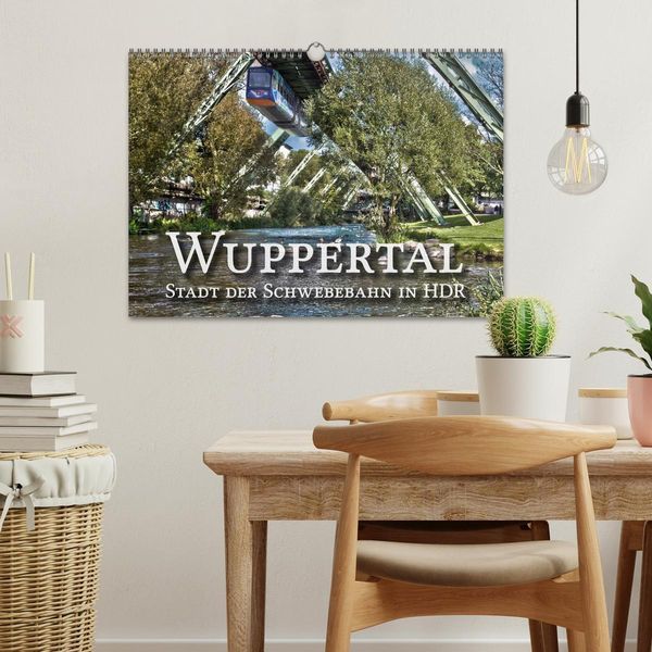 Produktbild: Wuppertal - Stadt der Schwebebahn in HDR (Wandkalender 2026 DIN A3 quer), CALVENDO Monatskalender